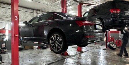 Заміна передніх дисків та колодок Audi A6 C8 3.0 TFSI