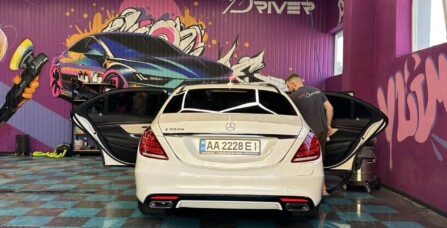 Mercedes Benz w222 - детейлінг мийка в три фази та миска пікапотнрго простору з консервацією