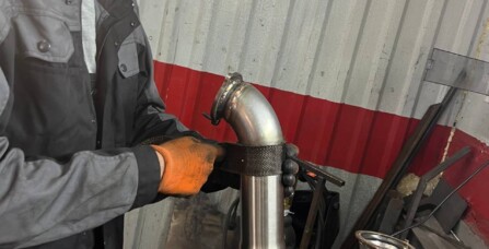 Встановлення даунпайпа Audi A6 C7 3.0 TDI