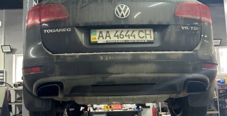 Заміна сайлентблоків нижніх важелів та регулювання розвал-сходження на Volkswagen Touareg 3.0 TDI