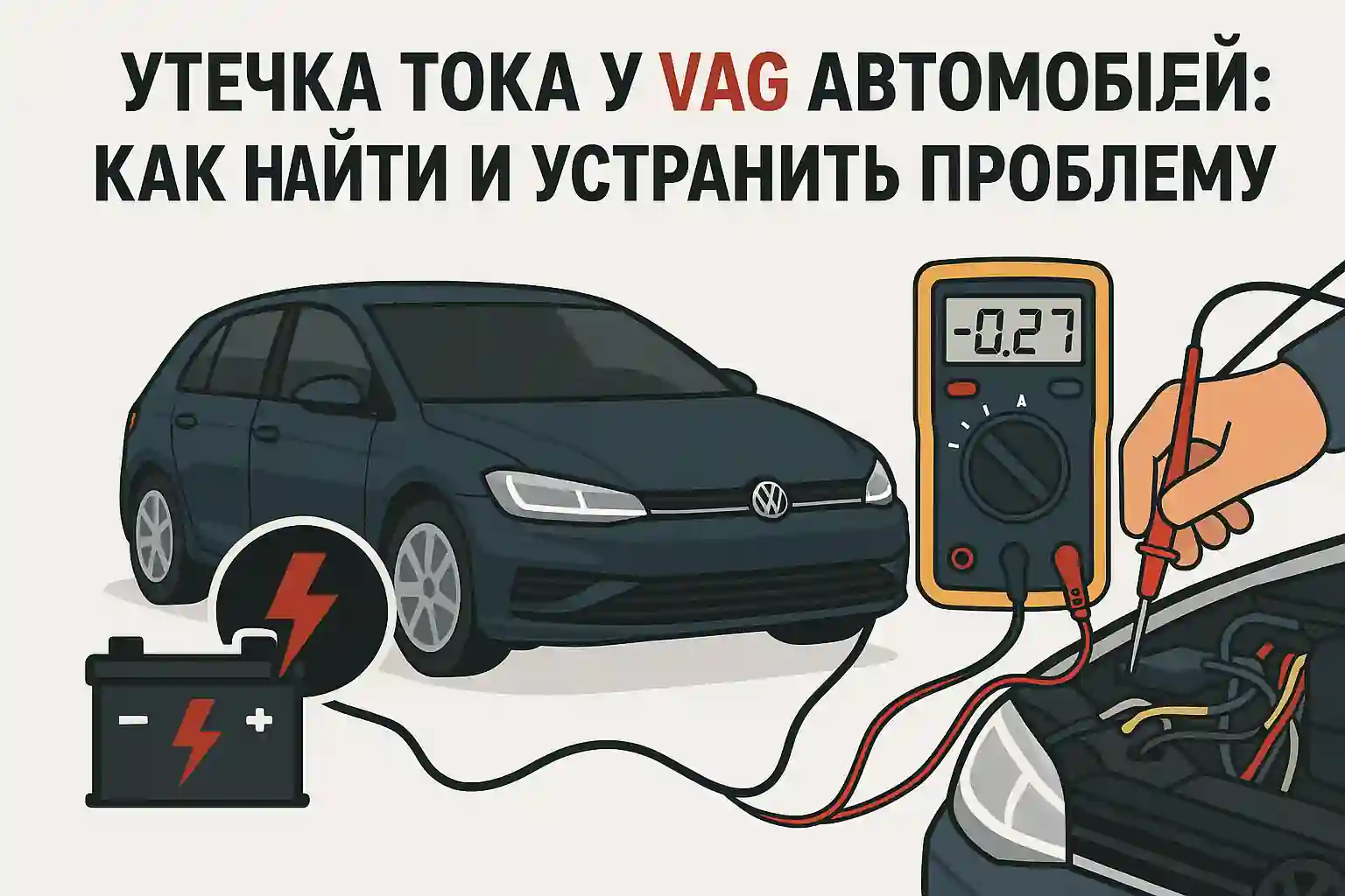 Утечка тока в VAG автомобилях: как найти и устранить проблему