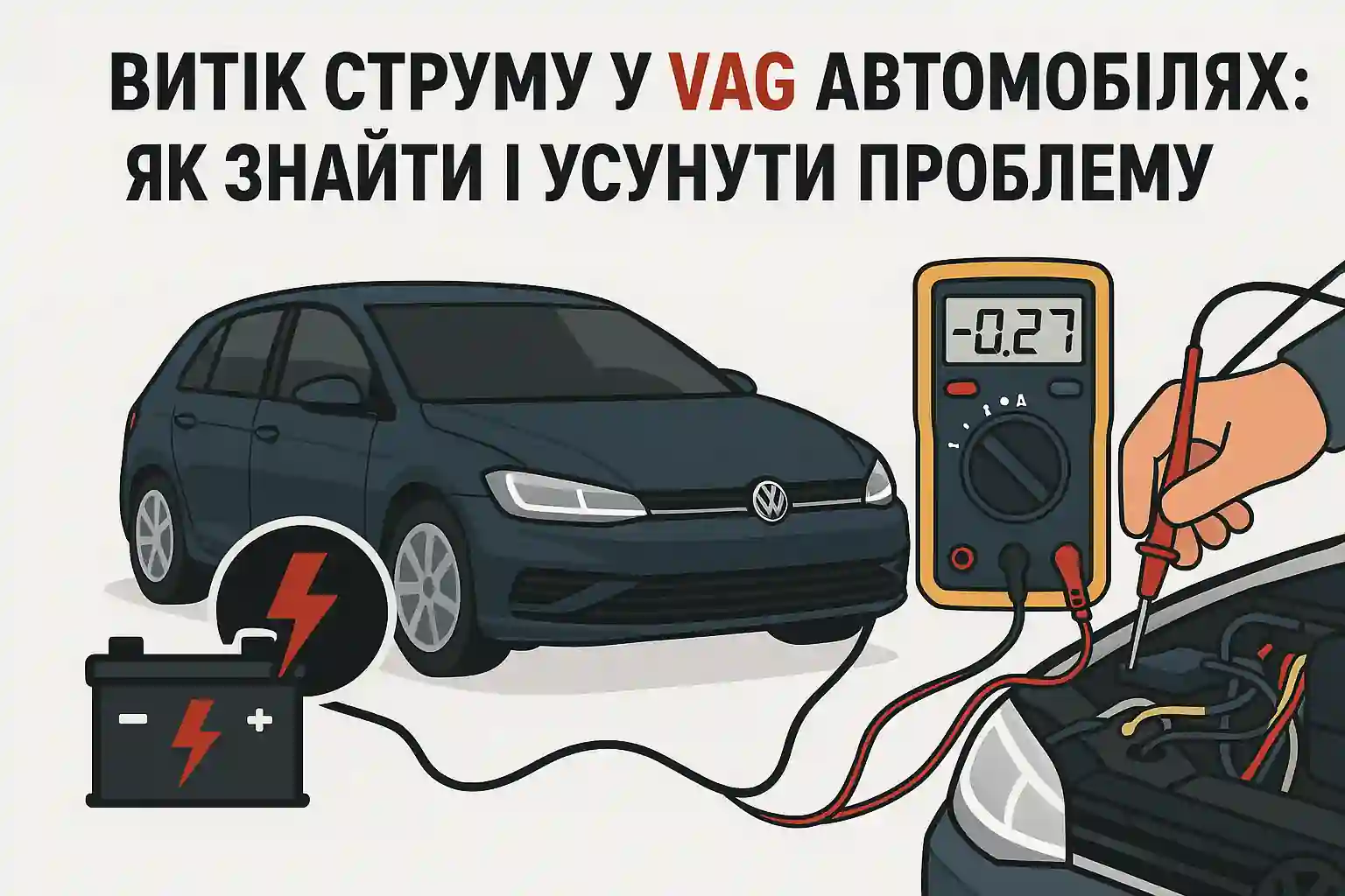 Витік струму у VAG автомобілях: як знайти і усунути проблему