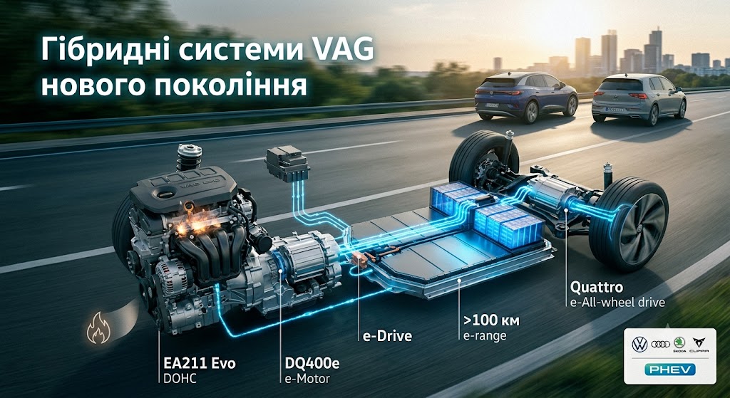 Гібридні системи VAG нового покоління: баланс між електрикою і бензином