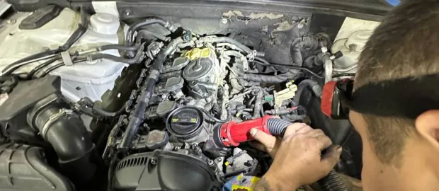 Чистка впускных клапанов орехом Audi A4 B8 2.0 TFSI